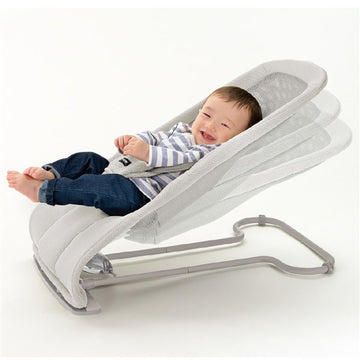 リッチェル バウンシングシートN ライトグレー【1カ月~ コンパクト収納 快適メッシュシート】【送料無料 沖縄・一部地域を除く】